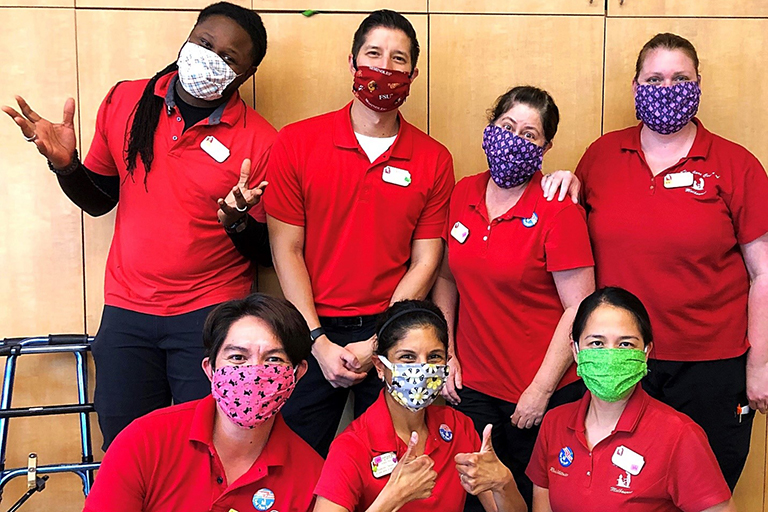 Members of the rehab team at Life Care Center of Melbourne