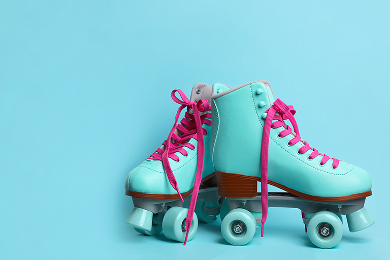 Roller skates stock photo