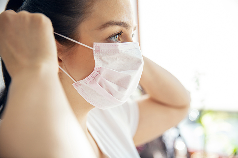 Face mask stock photo