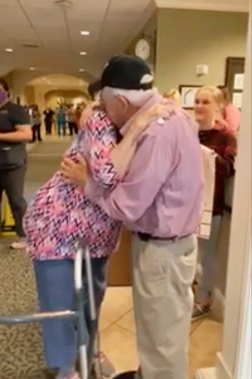 Ella and James embracing before heading home