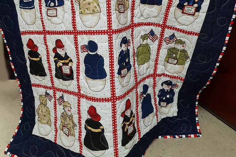 One of the patriotic quilts at Life Care Center of Kennewick 