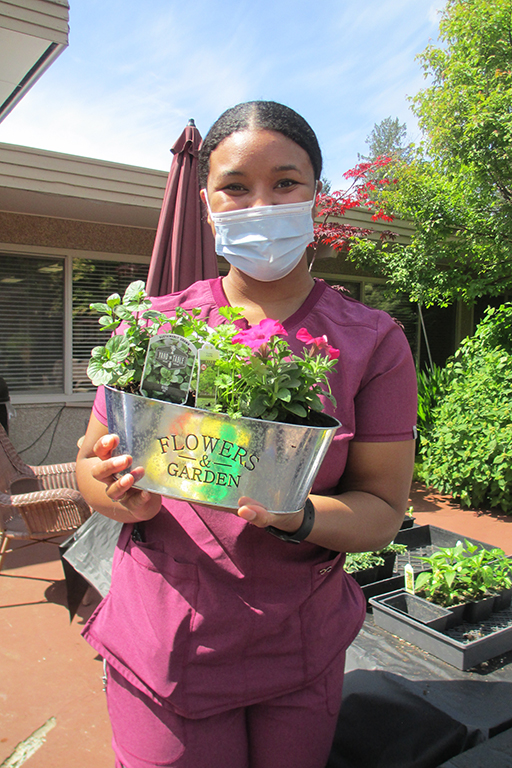 Kirkland associate Briana Mao-Barry in the garden