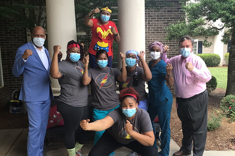 Lawrenceville CNAs and management associates showing their heroism