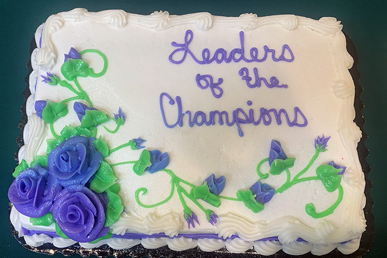 Cake served at the Plains Region’s COVID Awards ceremony