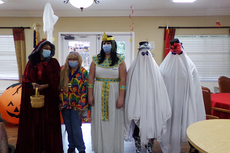 Associates in costume at LCC Morgan County