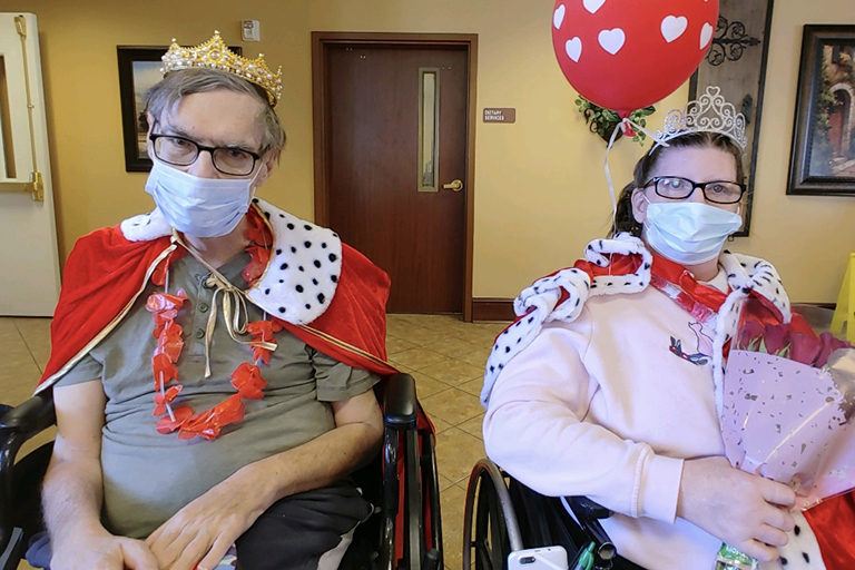 King Dave Mattingly and Queen Marty Koehler at Life Care Center of Cape Girardeau