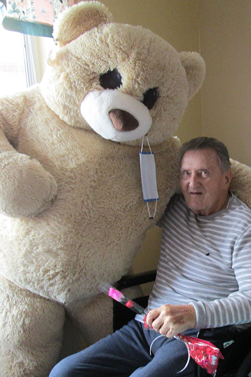 Will Bear Ham visiting resident Joseph Stokosa